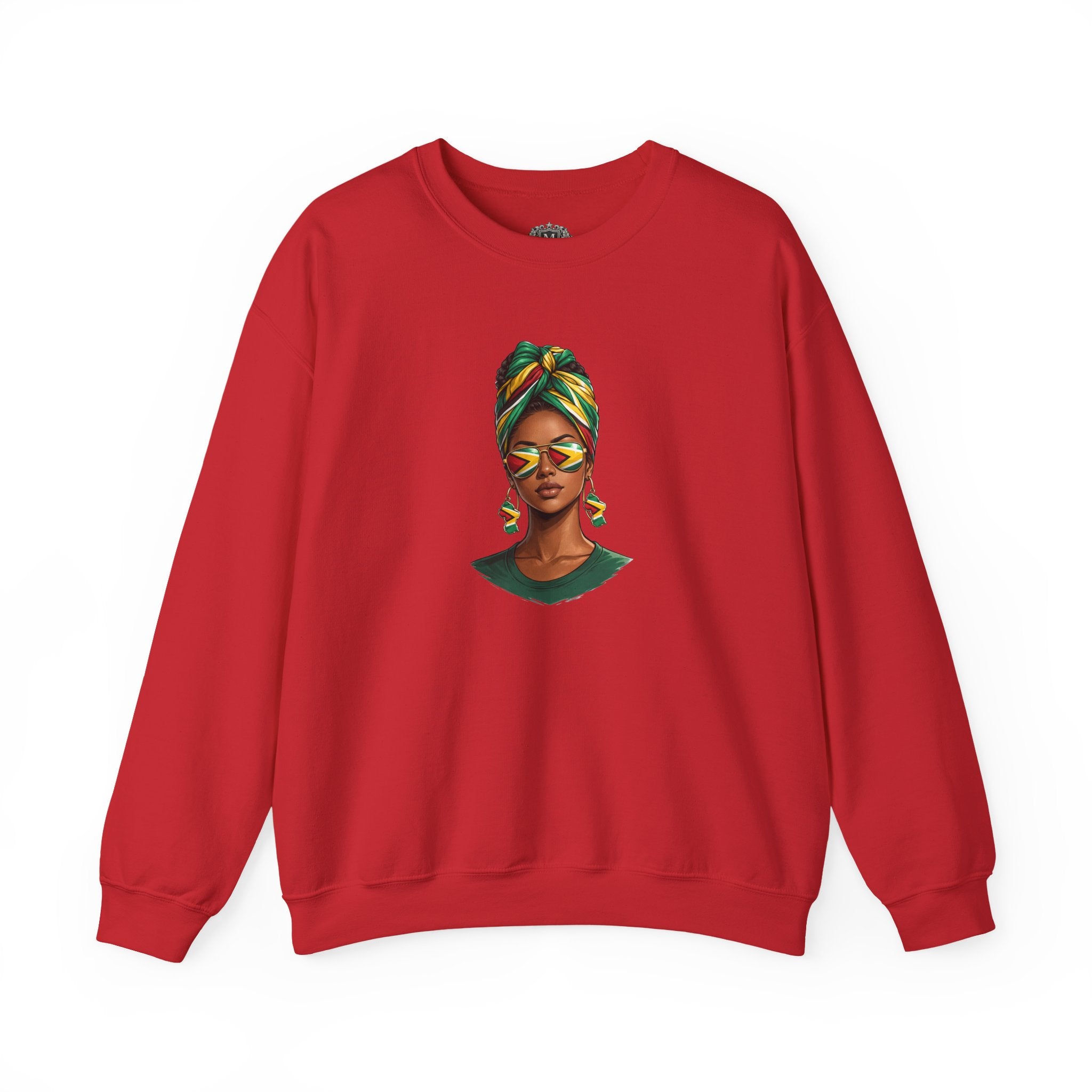 Afro Guyanese Headwrap Portrait Crewneck Sweatshirt