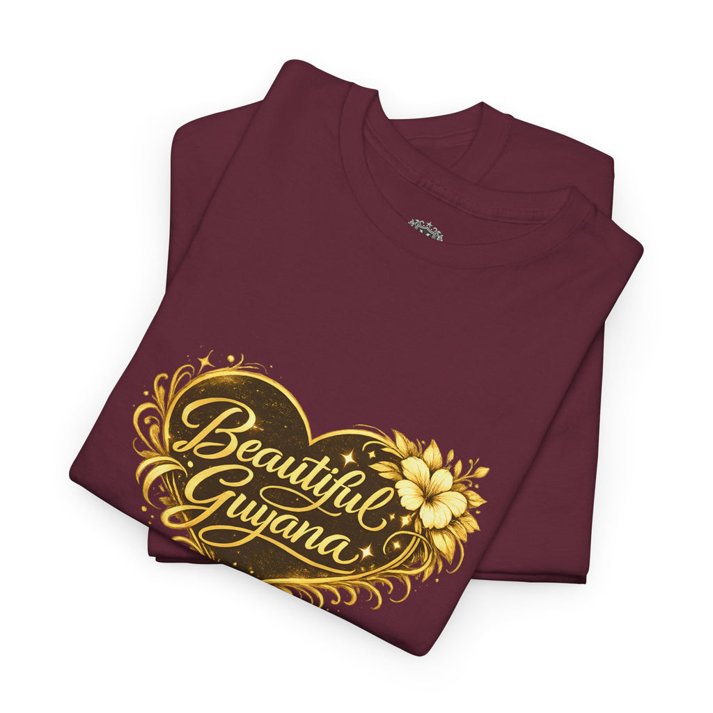 Beautiful Guyana Floral Heart Tee