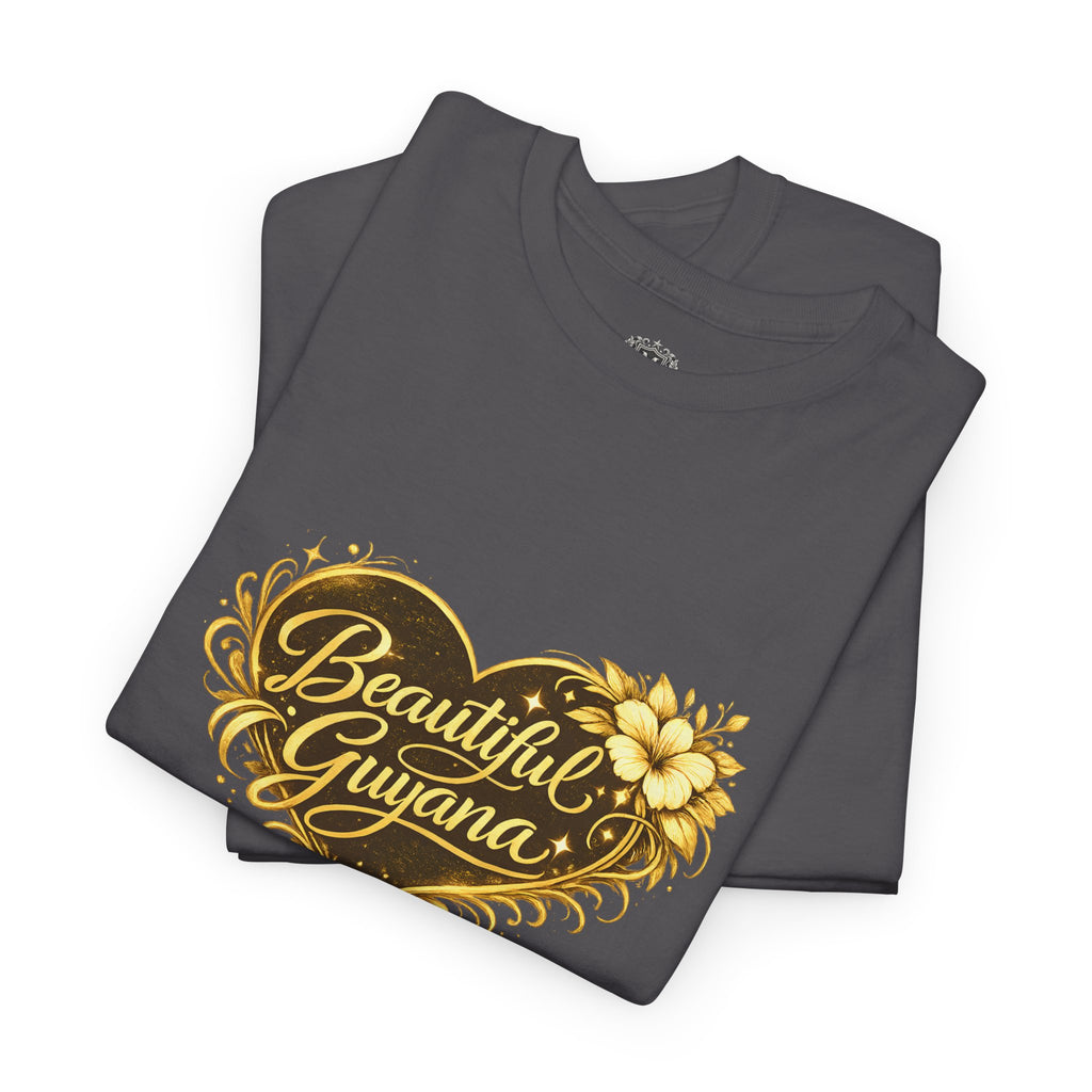 Beautiful Guyana Floral Heart Tee