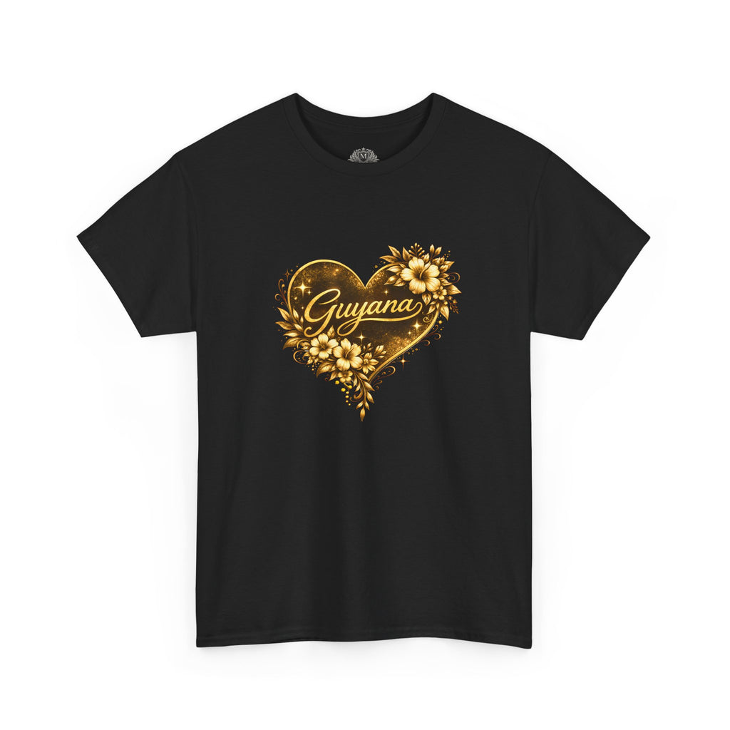 Guyana Heart Floral T-Shirt — Guyana Pride Tee
