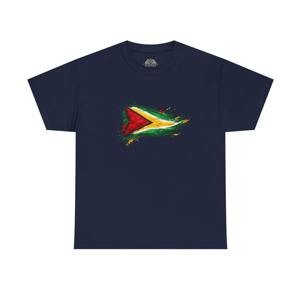 Guyana Flag Paint Splash T-Shirt — Patriotic Caribbean Tee