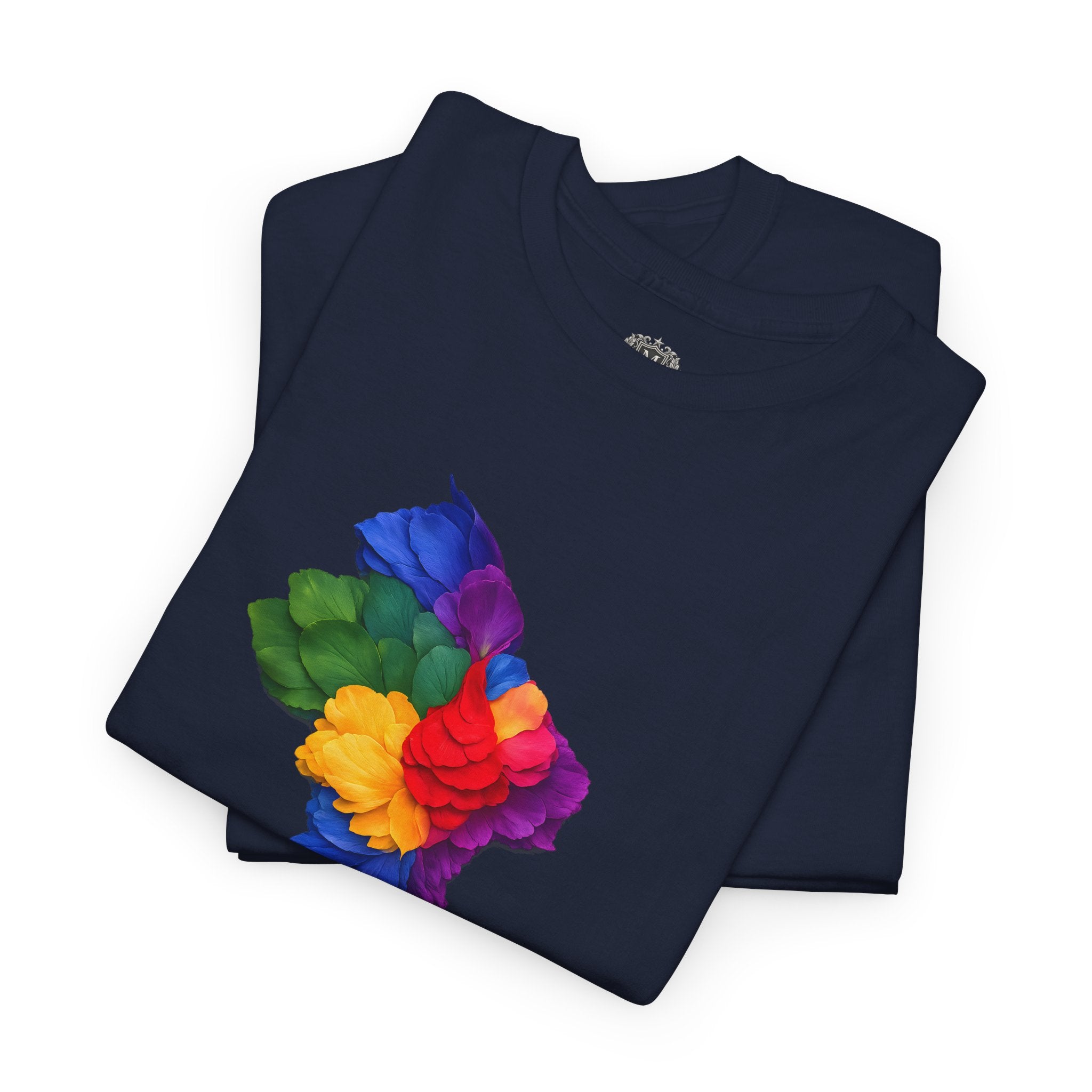 Guyana Floral Map T-Shirt — Colorful Petal Map Tee