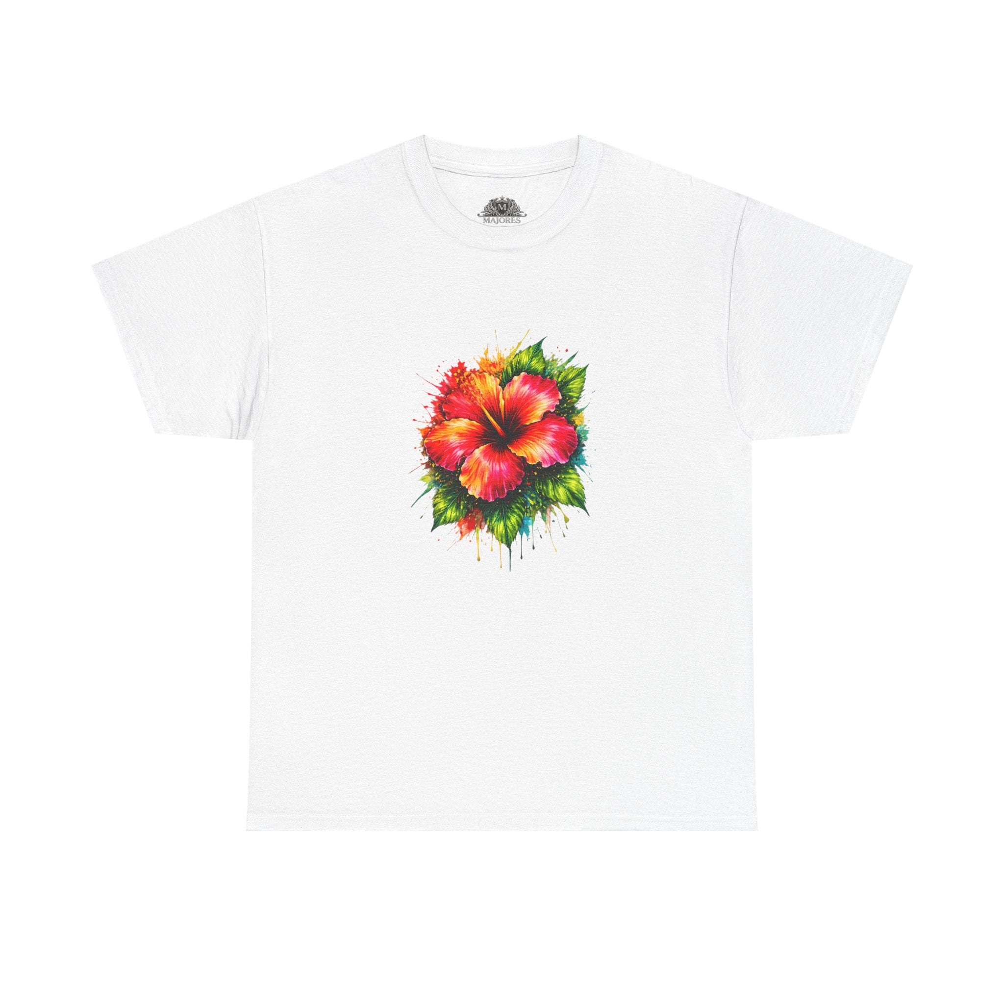 Hibiscus Watercolor Tee — Tropical Flower Graphic T-Shirt