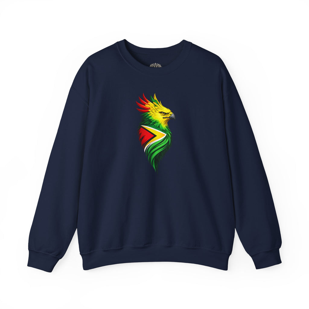 Harpy Eagle Guyana Flag Sweatshirt — Majestic Bird Graphic Crewneck