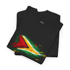 Guyana Flag Paint Splash T-Shirt — Patriotic Caribbean Tee