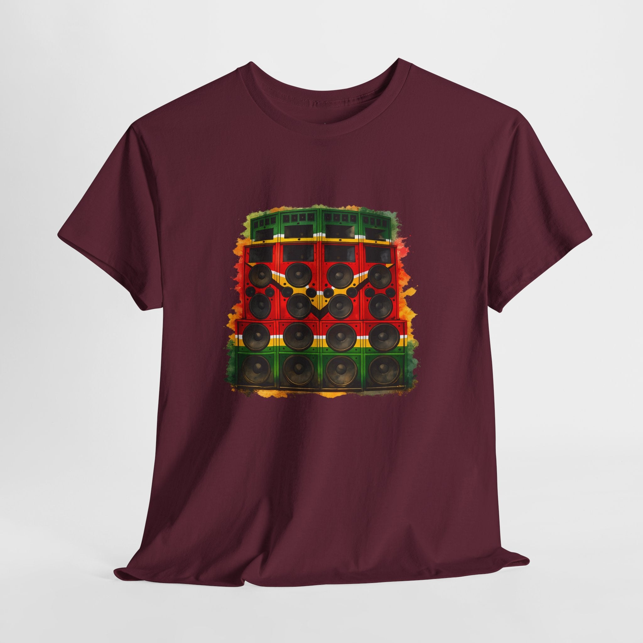 Reggae Sound System T‑Shirt – Speaker Stack Graphic Tee