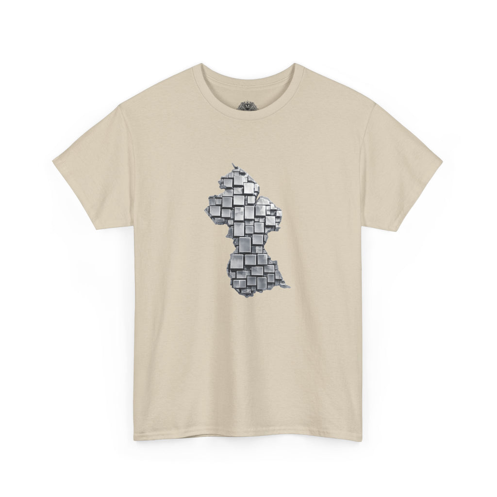Guyana Geometric Map T-Shirt — Mineral Heritage Design