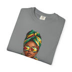 Afro Guyanese Woman Portrait with Headwrap & Sunglasses — Unisex Tee