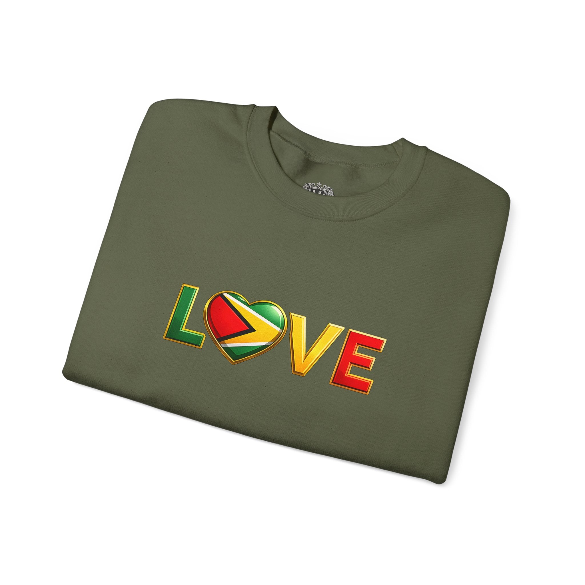 Guyana Flag Love Crewneck Sweatshirt