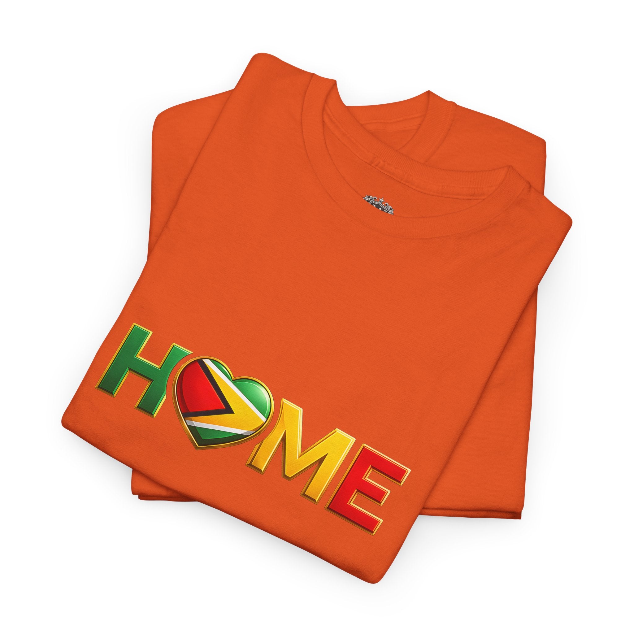 Heart Flag "HOME" Design — Guyanese Pride Tee