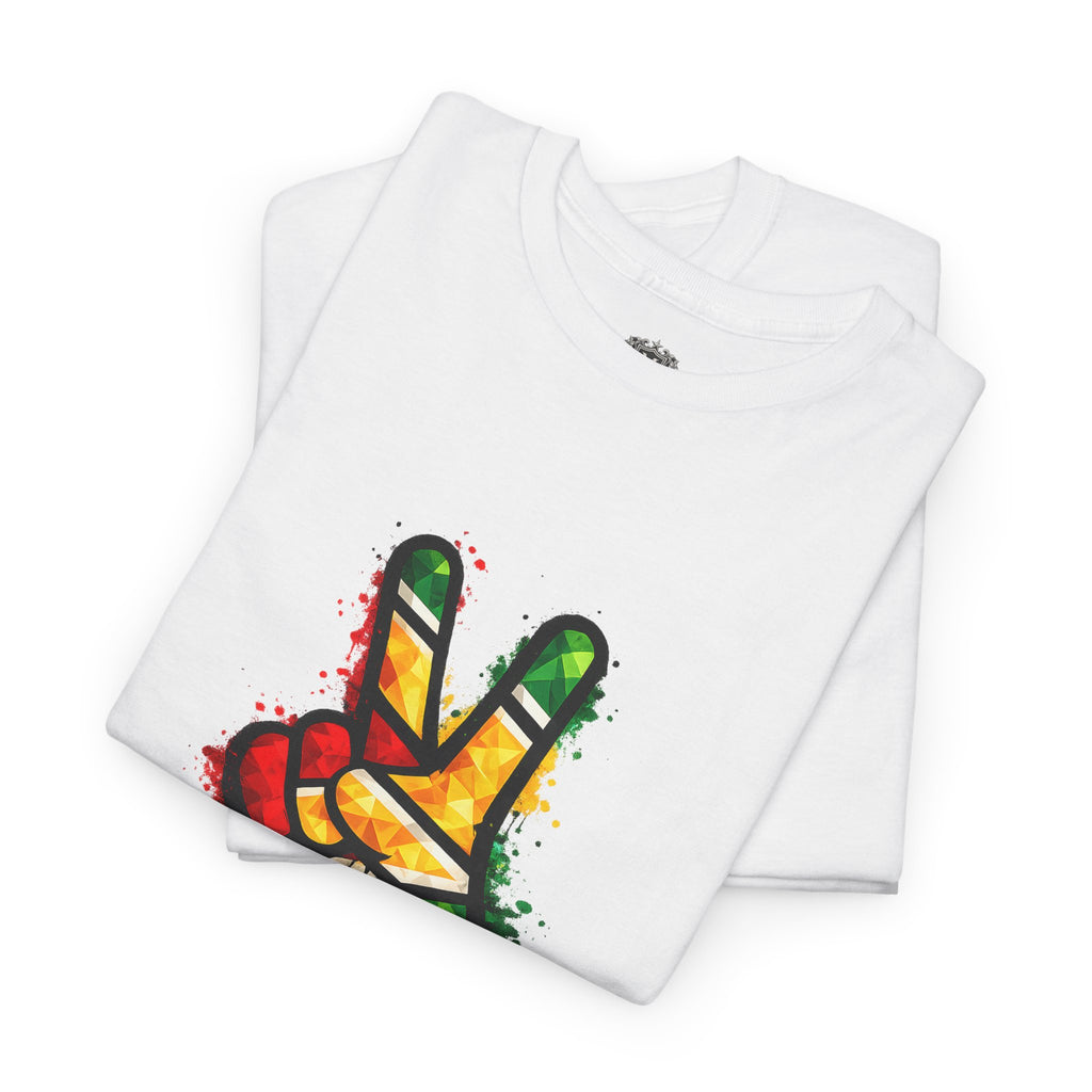 Guyana Flag Peace Sign T-Shirt — Hope & Unity Tee