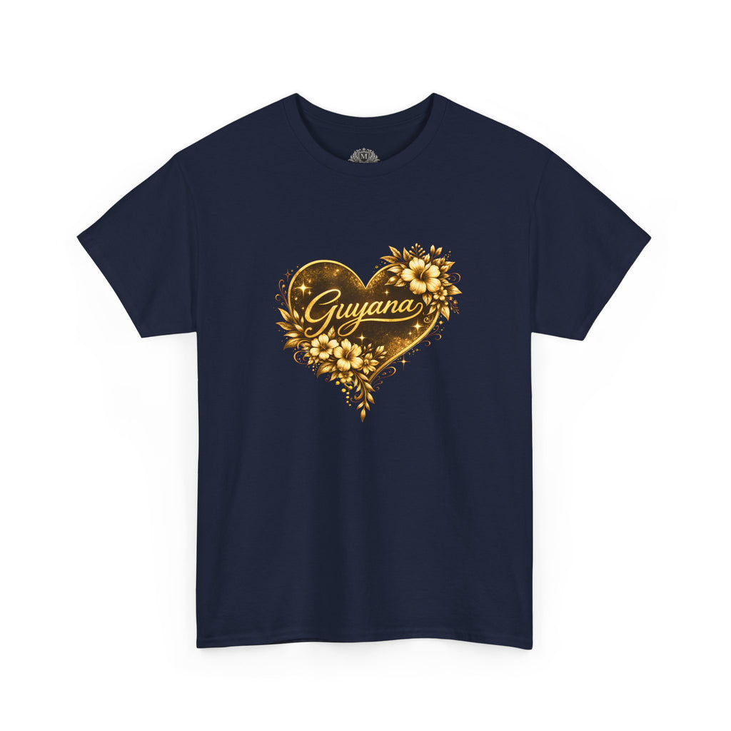 Guyana Heart Floral T-Shirt — Guyana Pride Tee