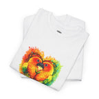Sun Parakeet Heart Tee — Guyana Wildlife Tribute & Conservation Awareness