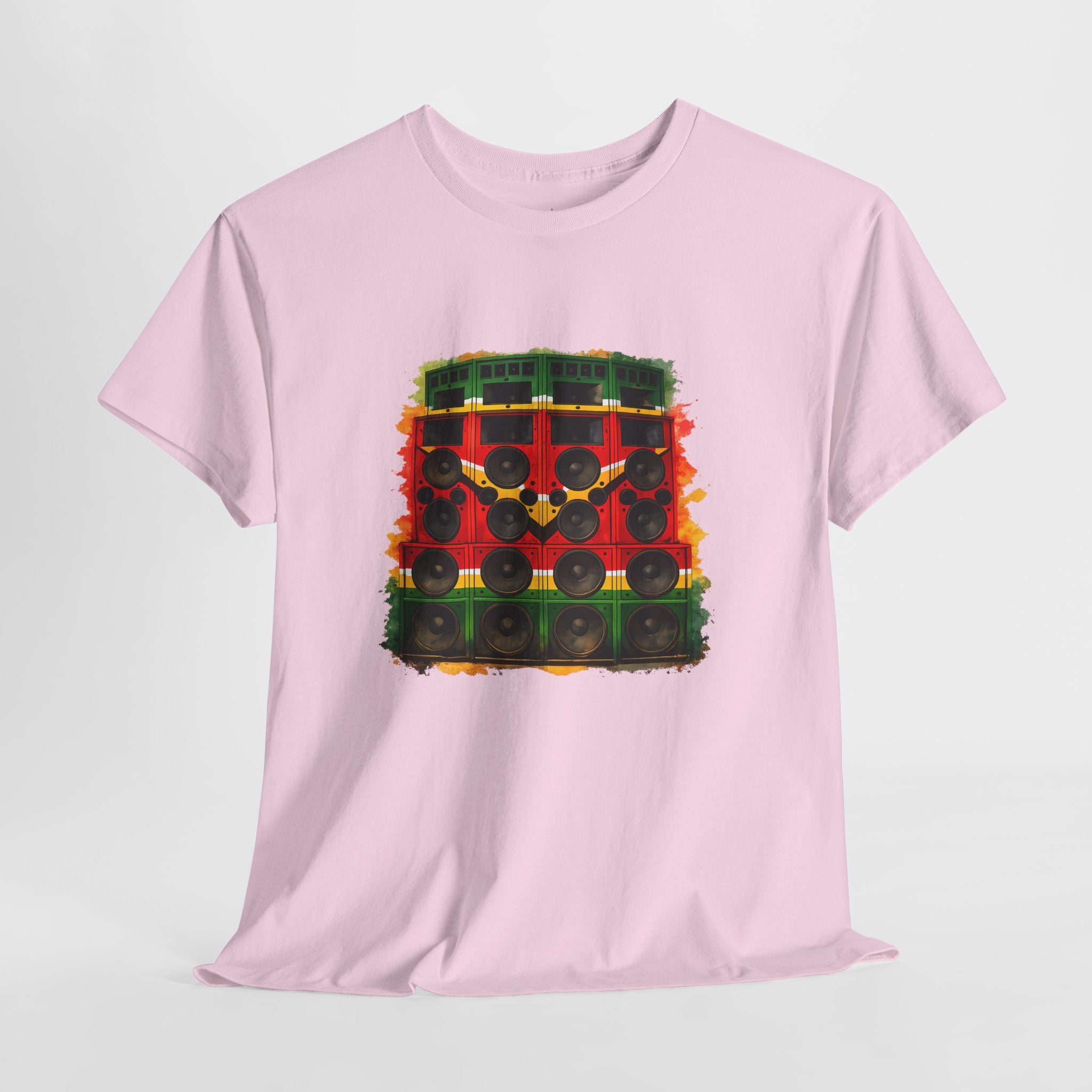 Reggae Sound System T‑Shirt – Speaker Stack Graphic Tee