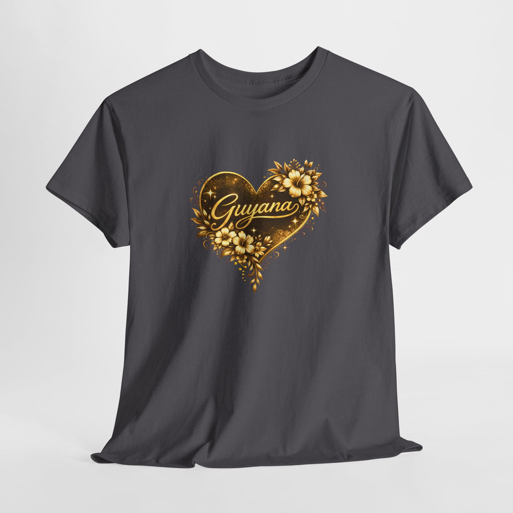 Guyana Heart Floral T-Shirt — Guyana Pride Tee