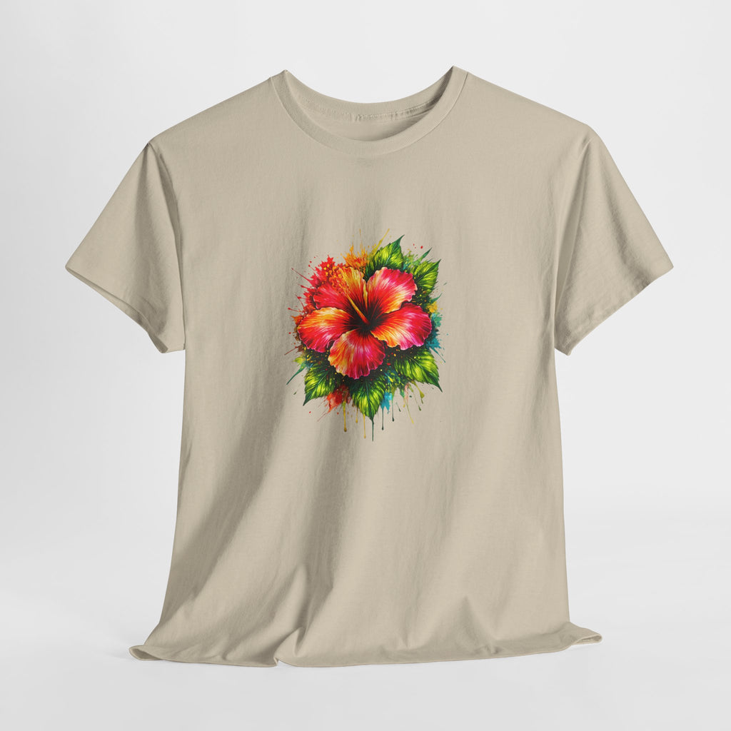 Hibiscus Watercolor Tee — Tropical Flower Graphic T-Shirt