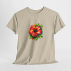 Hibiscus Watercolor Tee — Tropical Flower Graphic T-Shirt