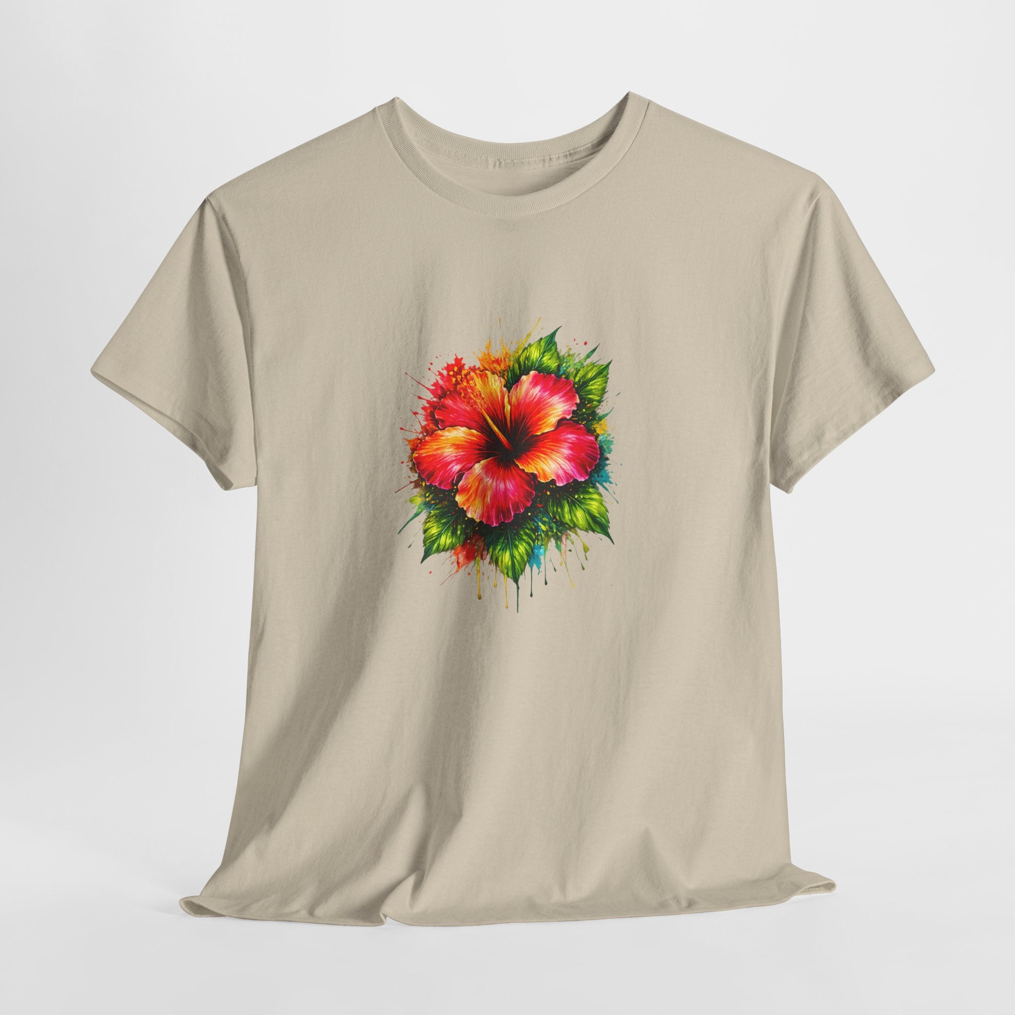 Hibiscus Watercolor Tee — Tropical Flower Graphic T-Shirt