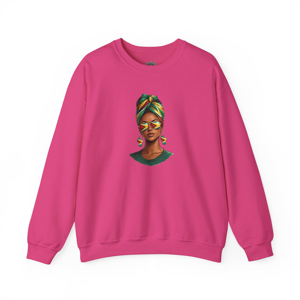 Afro Guyanese Headwrap Portrait Crewneck Sweatshirt