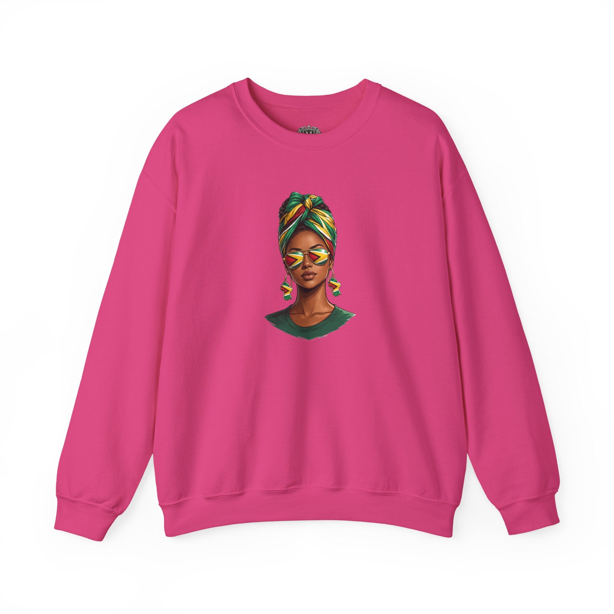 Afro Guyanese Headwrap Portrait Crewneck Sweatshirt