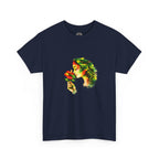 Guyana Hibiscus Tee — Woman Smelling Flower