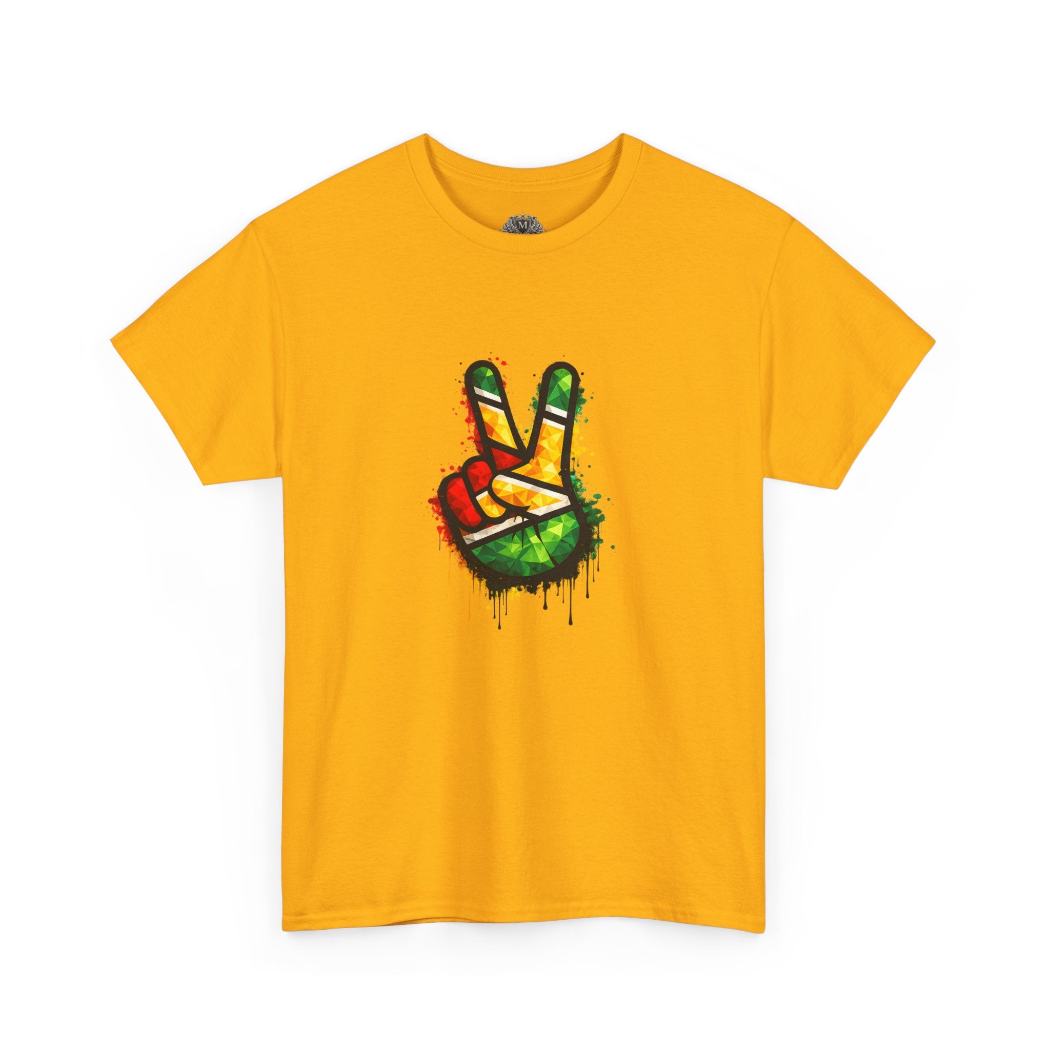 Guyana Flag Peace Sign T-Shirt — Hope & Unity Tee