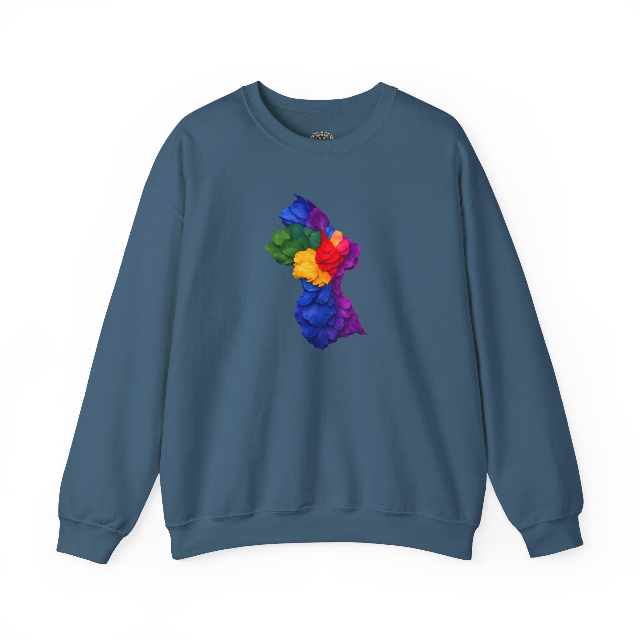 Floral Guyana Map Silhouette Sweatshirt – Flower Map Crewneck
