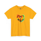 Sun Parakeet Heart Tee — Guyana Wildlife Tribute & Conservation Awareness