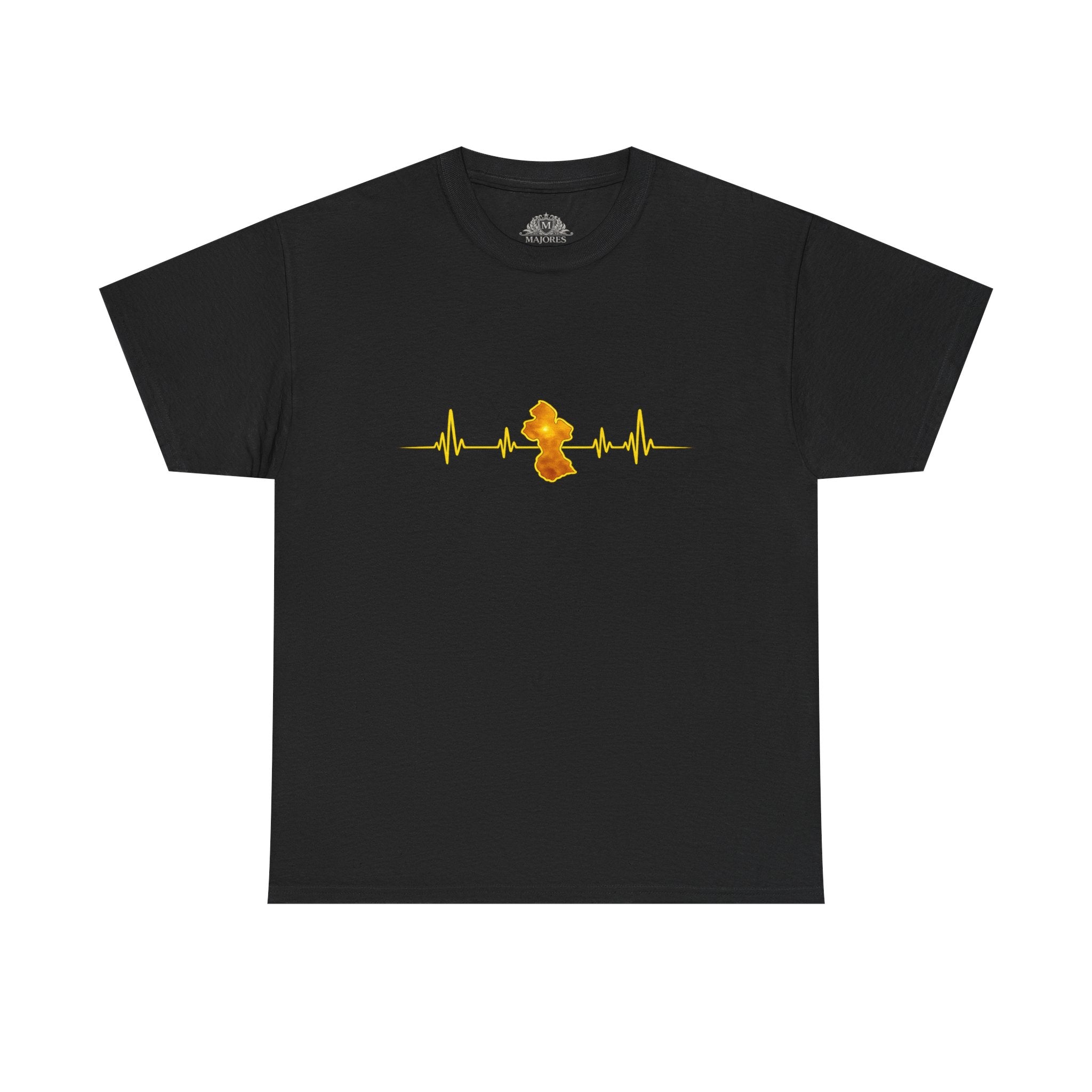 Guyana Heartbeat T-Shirt — ECG Map of Guyana Pride Tee