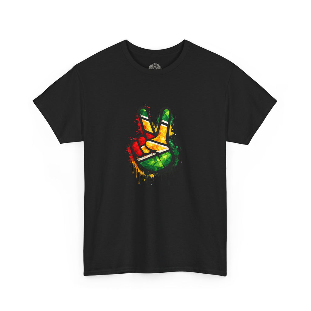 Guyana Flag Peace Sign T-Shirt — Hope & Unity Tee