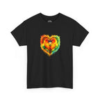 Sun Parakeet Heart Tee — Guyana Wildlife Tribute & Conservation Awareness