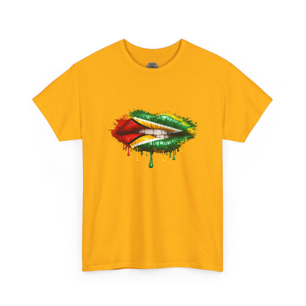 Guyana Flag Lip Oil Painting Graphic Tee
