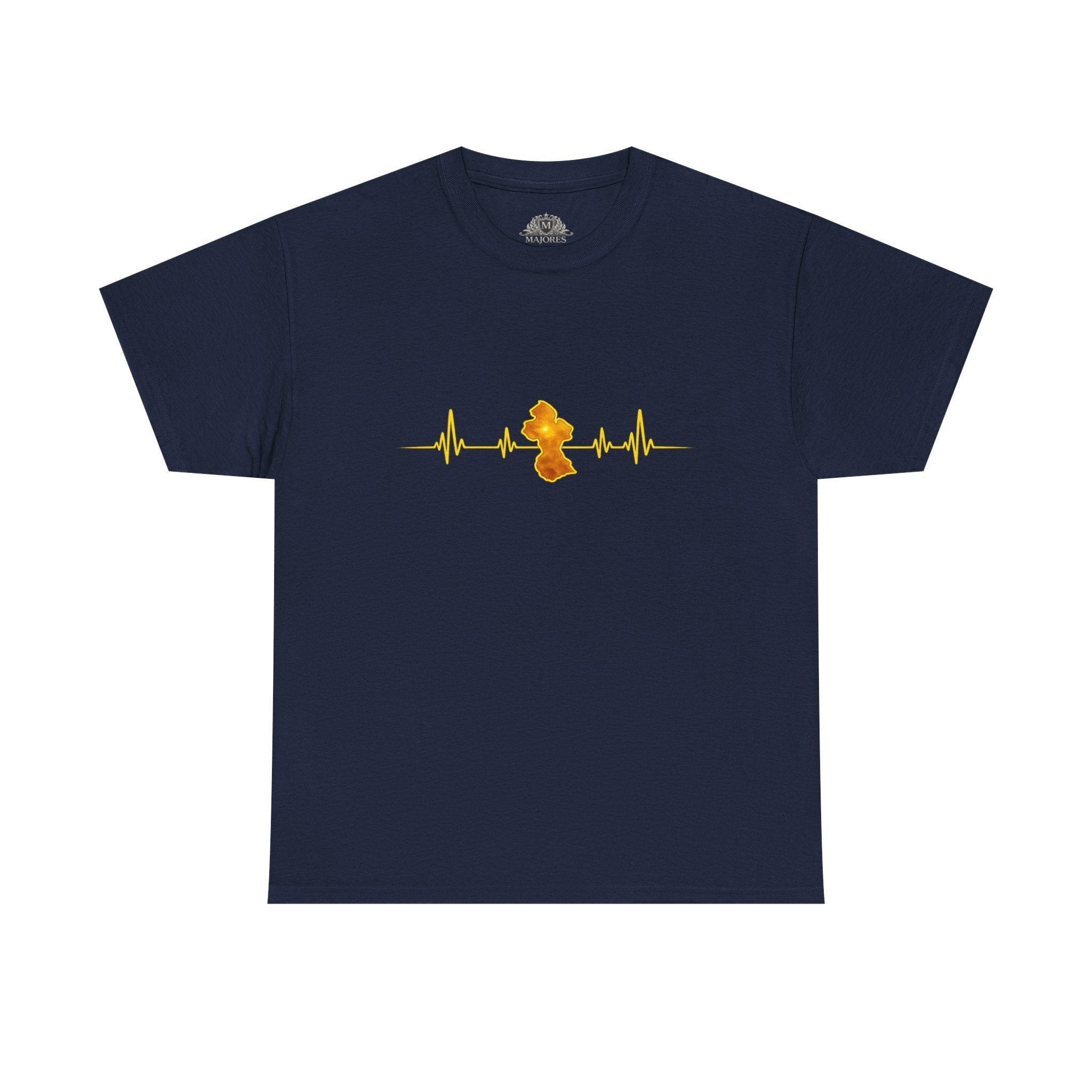 Guyana Heartbeat T-Shirt — ECG Map of Guyana Pride Tee