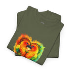 Sun Parakeet Heart Tee — Guyana Wildlife Tribute & Conservation Awareness