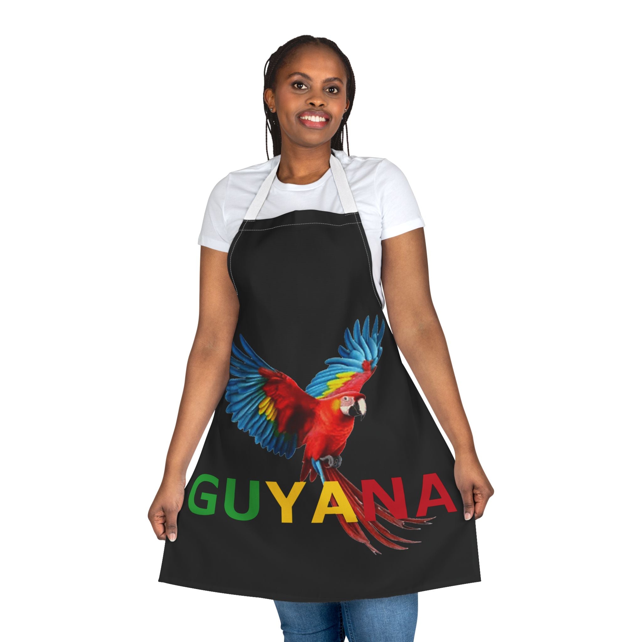 Guyana Parrot Apron — Colorful Macaw Cooking Apron