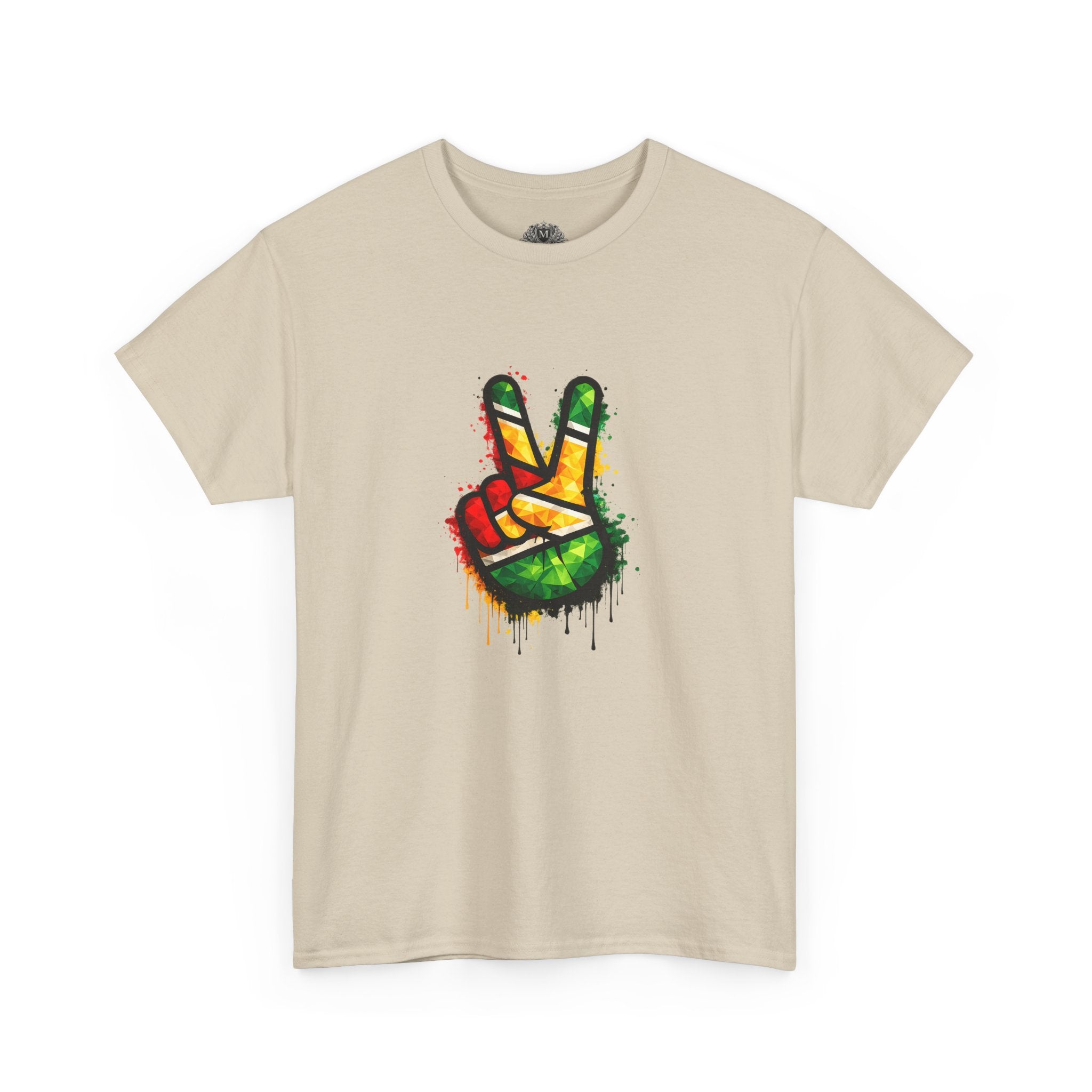 Guyana Flag Peace Sign T-Shirt — Hope & Unity Tee