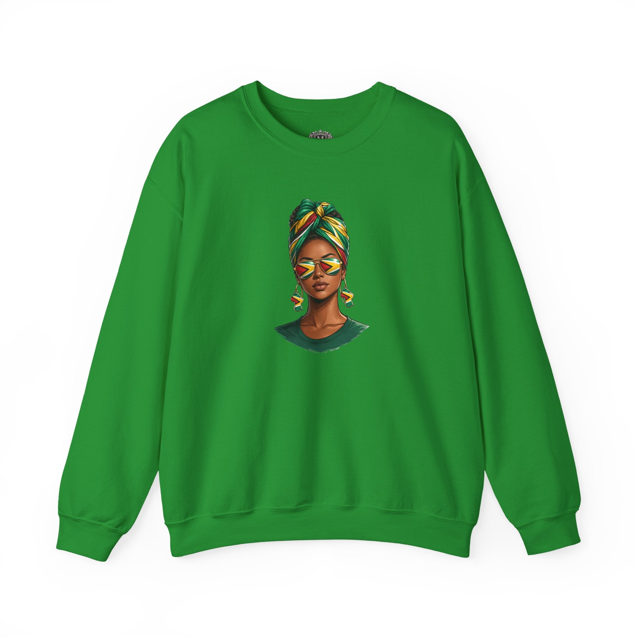 Afro Guyanese Headwrap Portrait Crewneck Sweatshirt