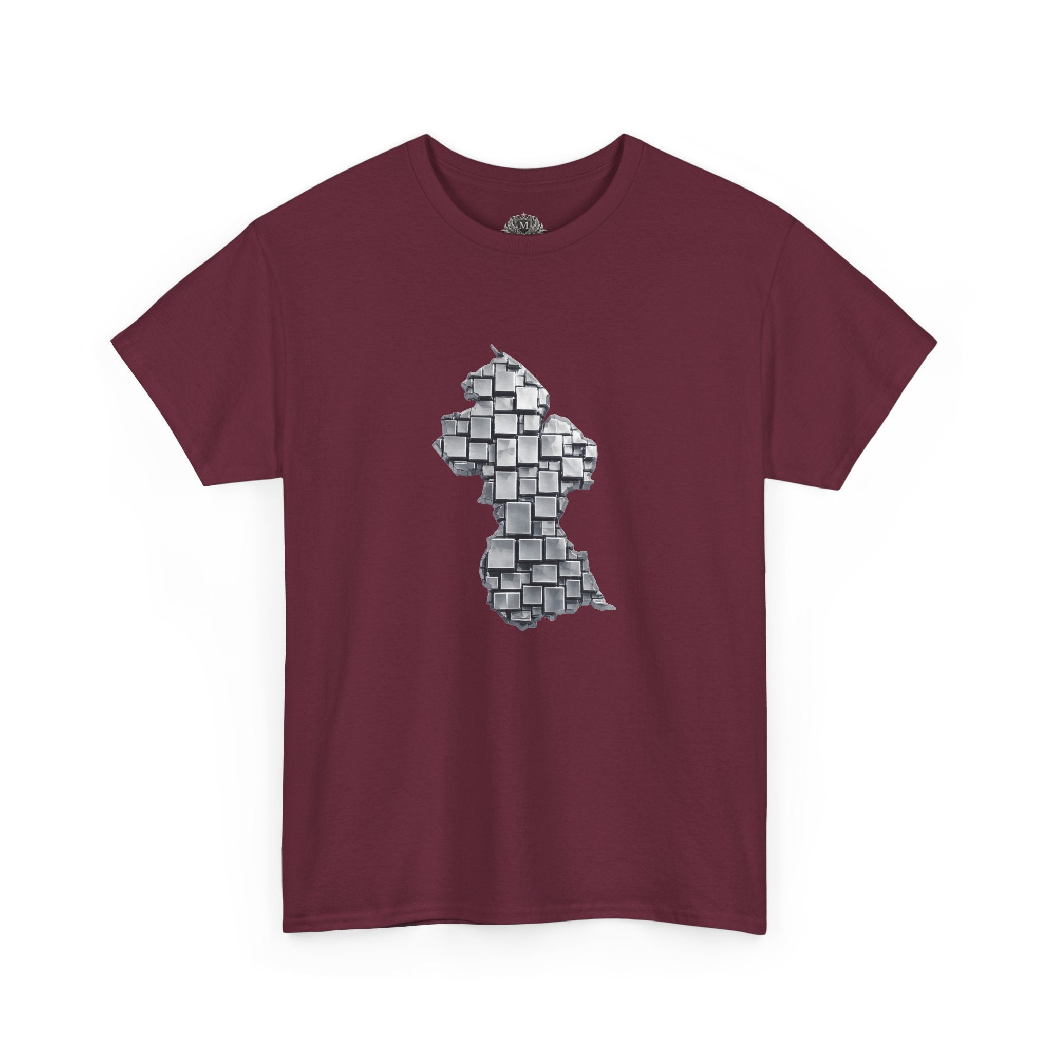 Guyana Geometric Map T-Shirt — Mineral Heritage Design