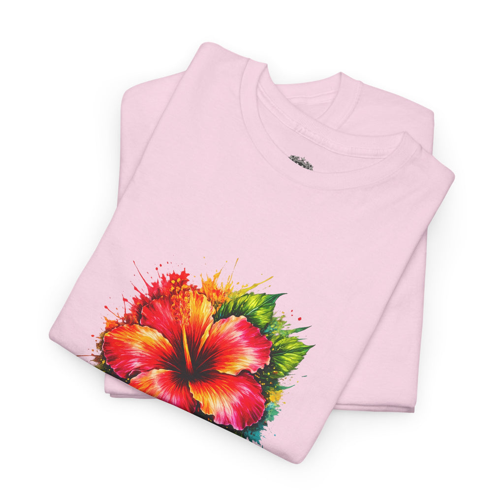 Hibiscus Watercolor Tee — Tropical Flower Graphic T-Shirt