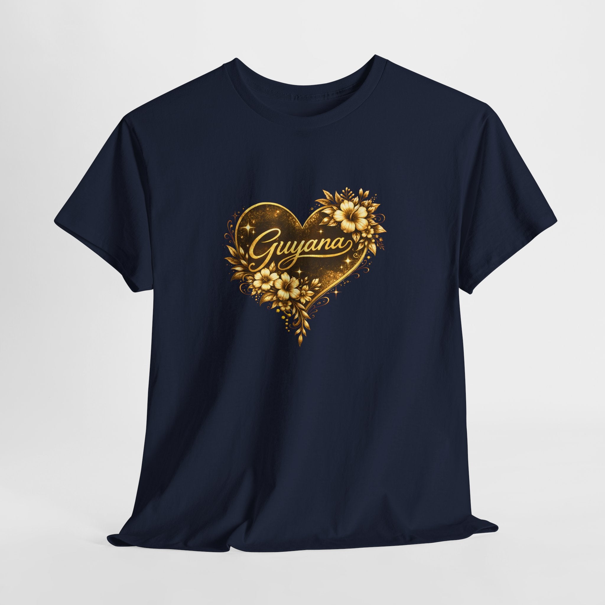 Guyana Heart Floral T-Shirt — Guyana Pride Tee