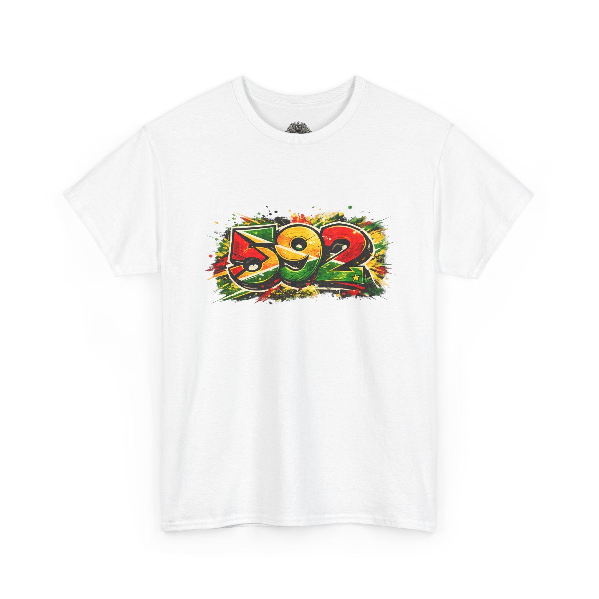 Guyana 592 Retro Street Art Tee — Vintage Area Code Pride