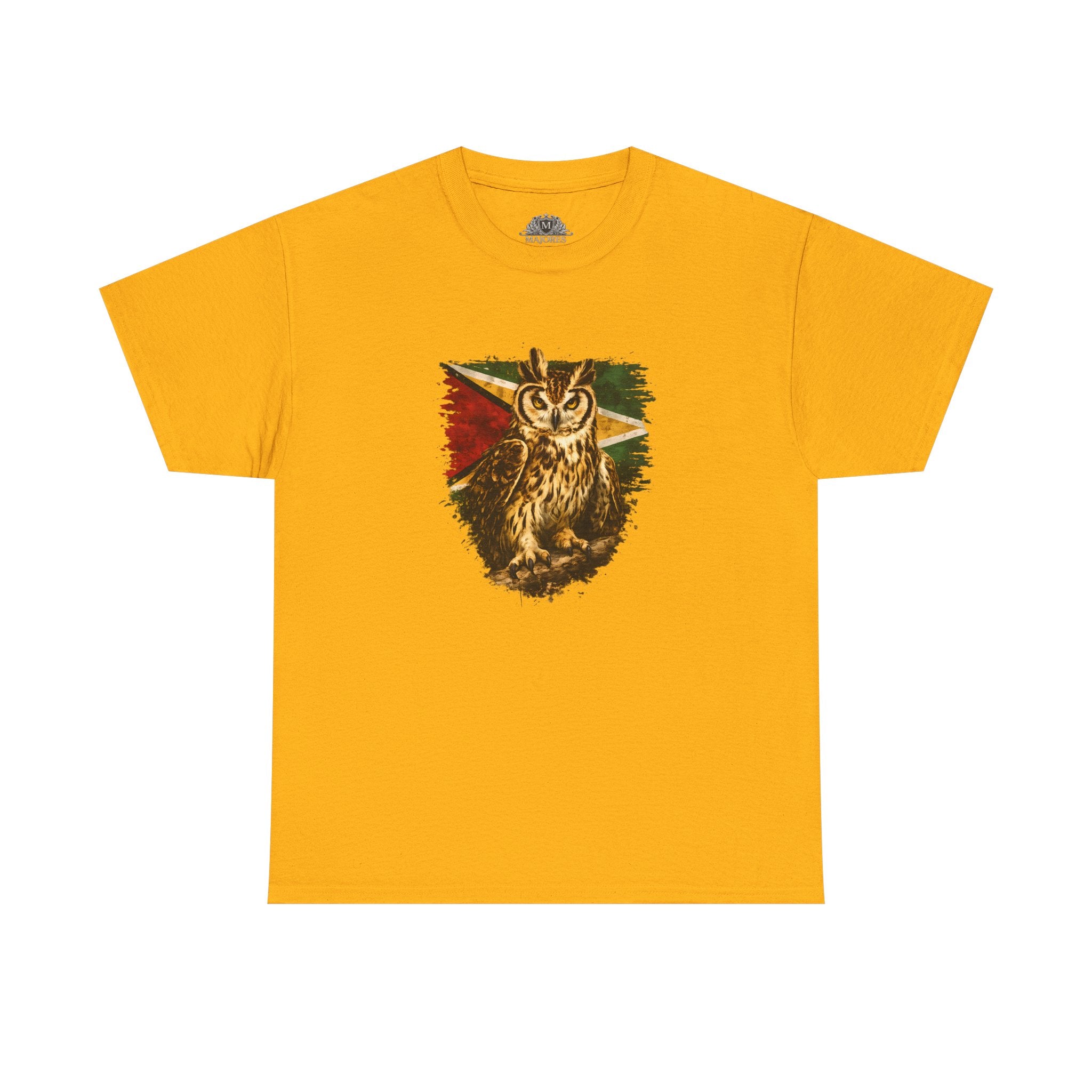 Hunter of the Night - Stripe Owl with Guyana Flag T‑Shirt