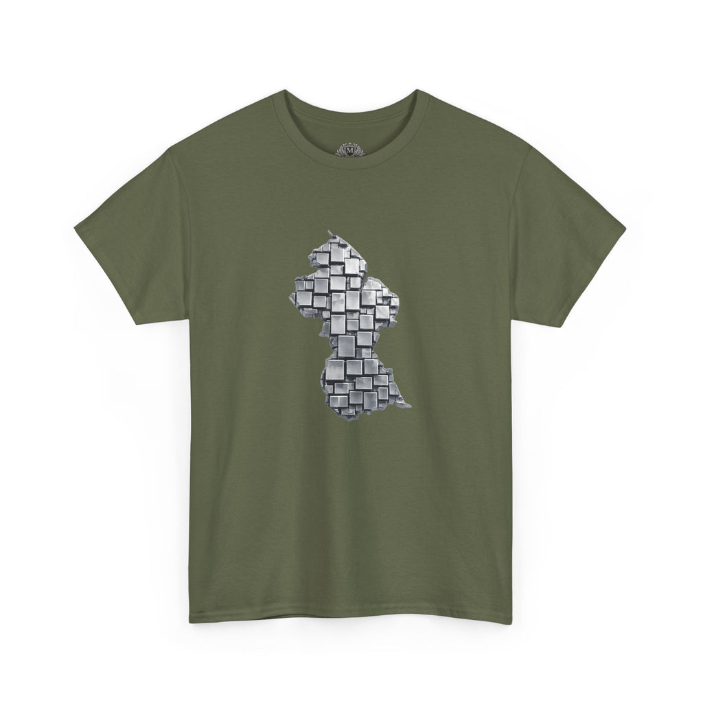 Guyana Geometric Map T-Shirt — Mineral Heritage Design