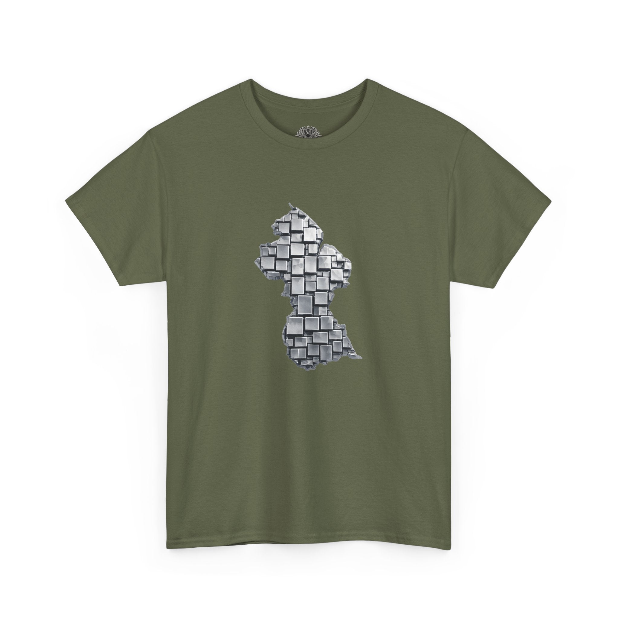 Guyana Geometric Map T-Shirt — Mineral Heritage Design
