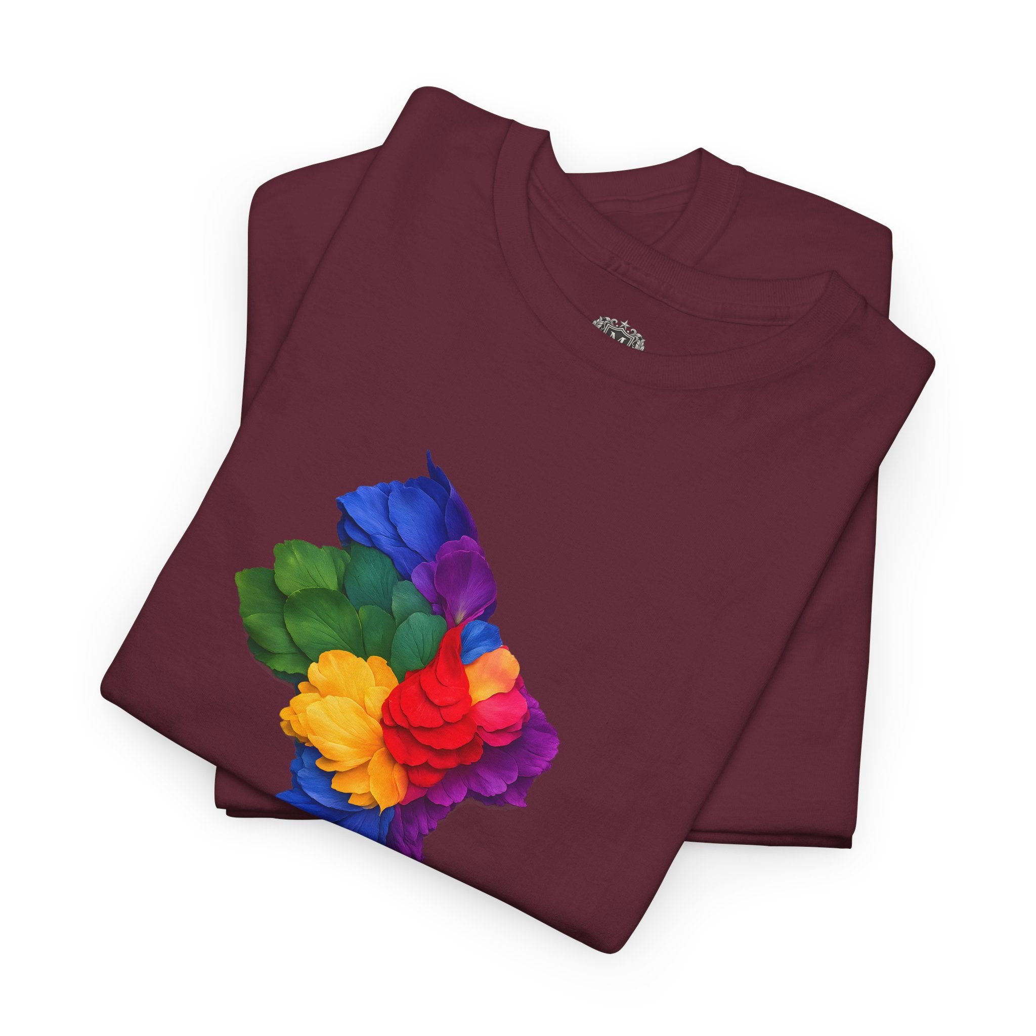 Guyana Floral Map T-Shirt — Colorful Petal Map Tee
