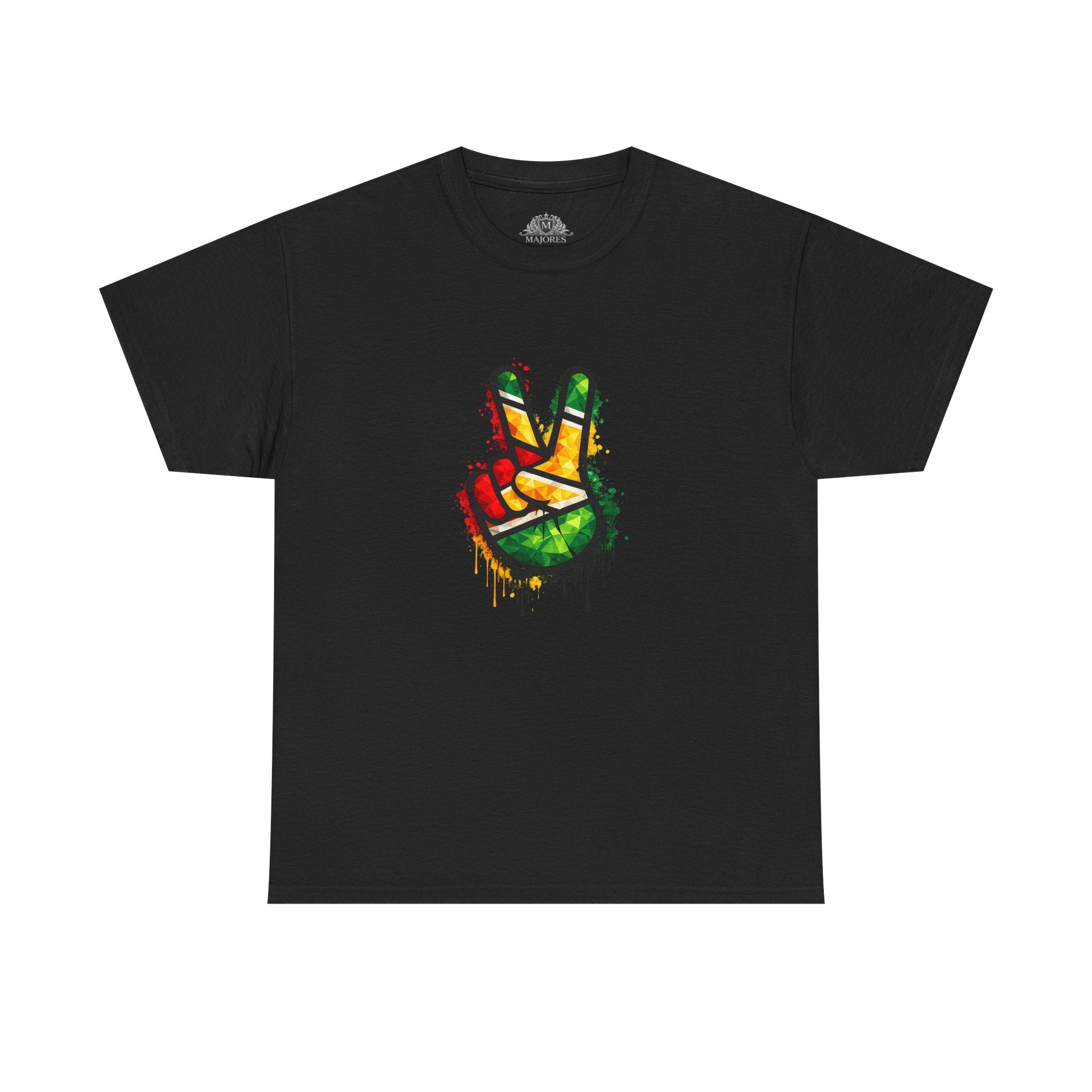 Guyana Flag Peace Sign T-Shirt — Hope & Unity Tee