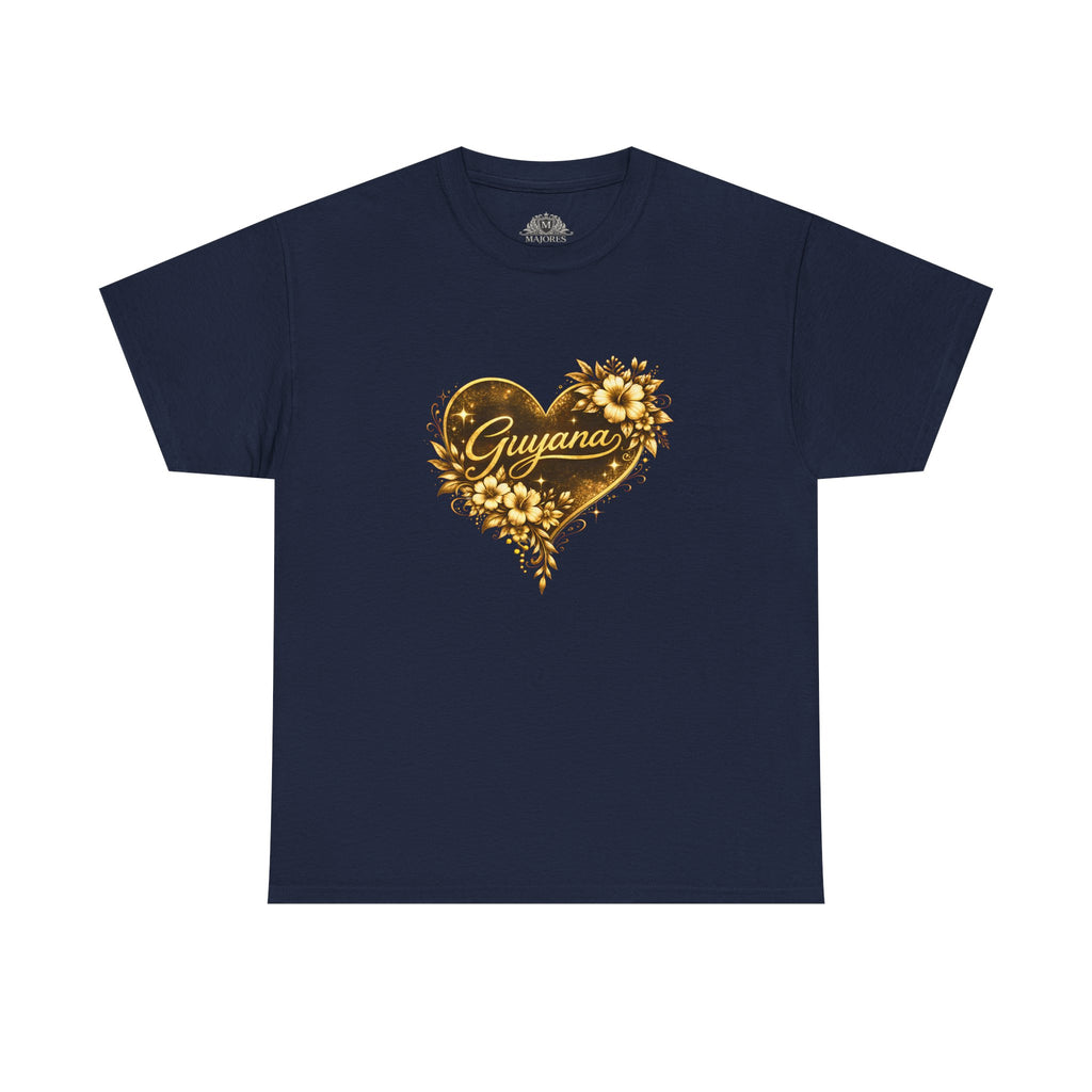 Guyana Heart Floral T-Shirt — Guyana Pride Tee
