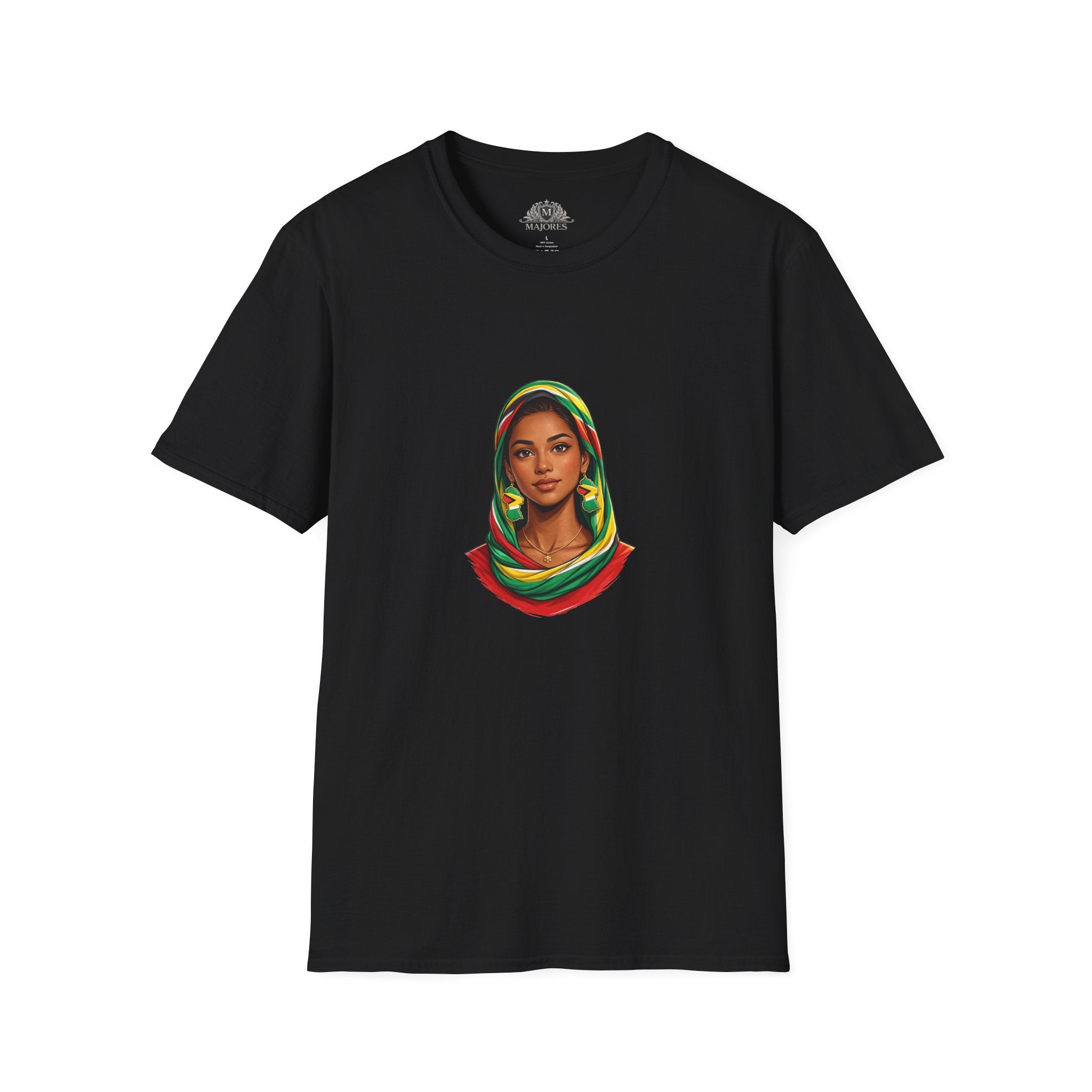 Indo-Guyanese Woman Portrait Tee — Headwrap Art T-Shirt
