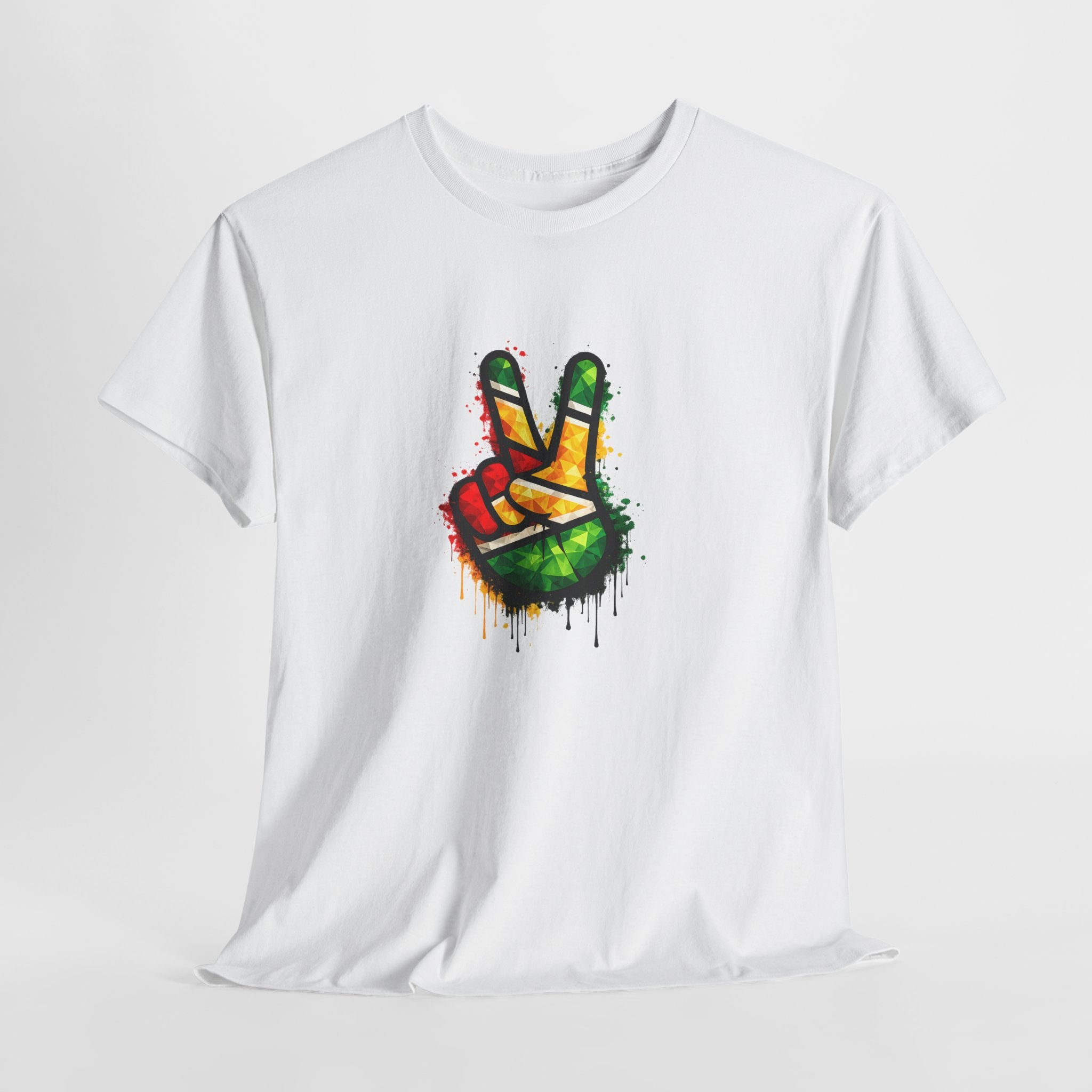 Guyana Flag Peace Sign T-Shirt — Hope & Unity Tee