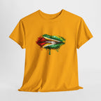 Guyana Flag Lip Oil Painting Graphic Tee
